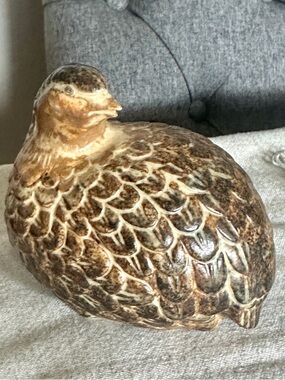 VTG OMC Otagiri Japan Ceramic Quail Figurine - MCM Hand Painted Bird - Excellent